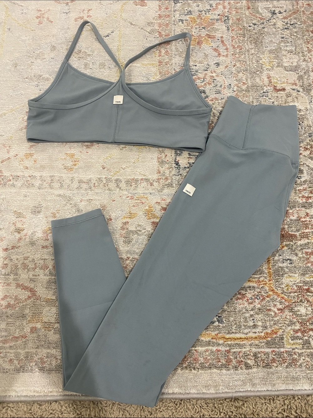 Vuori Seamless Bralette and High-Waist Legging Set - Slate